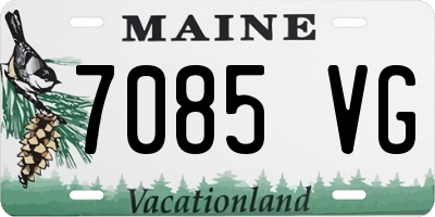 ME license plate 7085VG