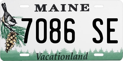 ME license plate 7086SE