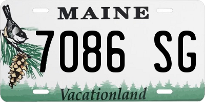 ME license plate 7086SG