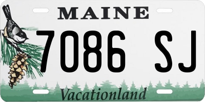 ME license plate 7086SJ