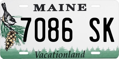 ME license plate 7086SK