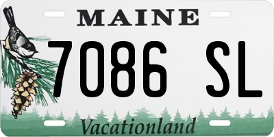 ME license plate 7086SL