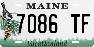 ME license plate 7086TF