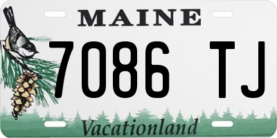 ME license plate 7086TJ