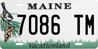 ME license plate 7086TM