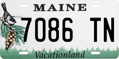 ME license plate 7086TN