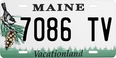 ME license plate 7086TV