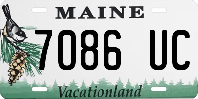 ME license plate 7086UC