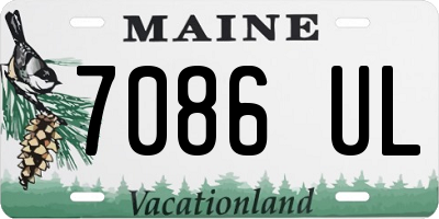 ME license plate 7086UL