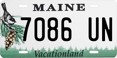 ME license plate 7086UN