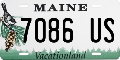 ME license plate 7086US