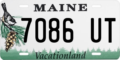 ME license plate 7086UT