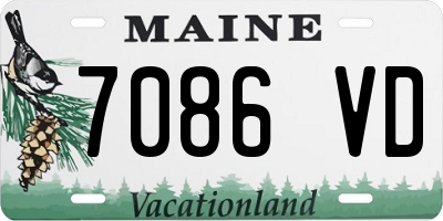 ME license plate 7086VD