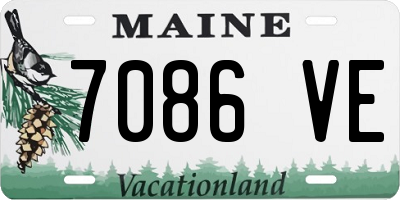 ME license plate 7086VE