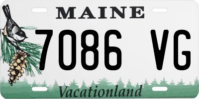 ME license plate 7086VG