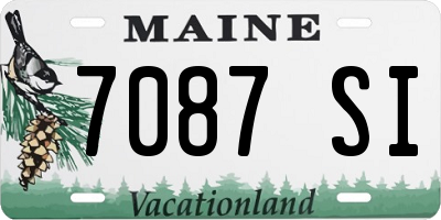 ME license plate 7087SI