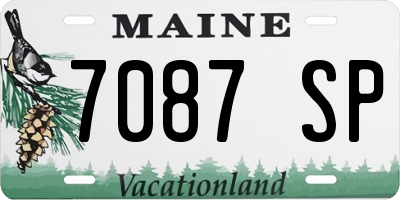 ME license plate 7087SP