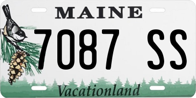 ME license plate 7087SS