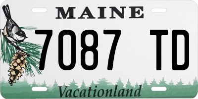 ME license plate 7087TD