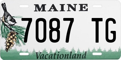 ME license plate 7087TG
