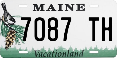 ME license plate 7087TH