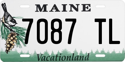 ME license plate 7087TL