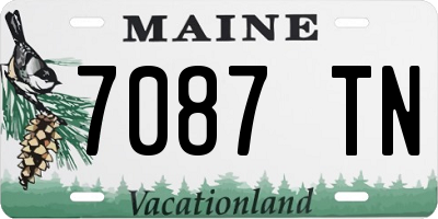 ME license plate 7087TN