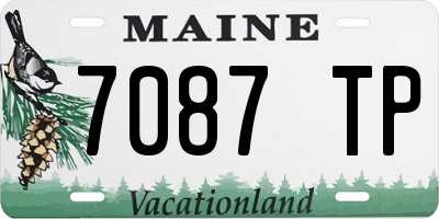 ME license plate 7087TP
