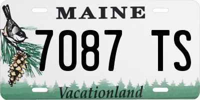 ME license plate 7087TS