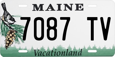 ME license plate 7087TV