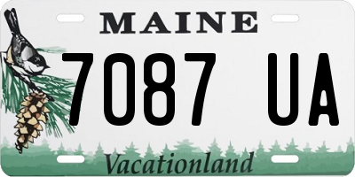 ME license plate 7087UA