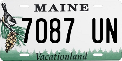 ME license plate 7087UN