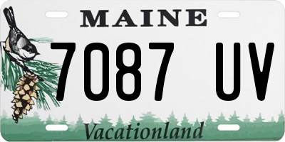 ME license plate 7087UV