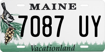 ME license plate 7087UY