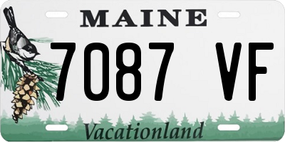 ME license plate 7087VF