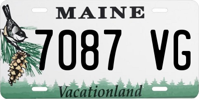 ME license plate 7087VG