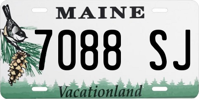 ME license plate 7088SJ