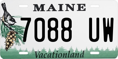 ME license plate 7088UW