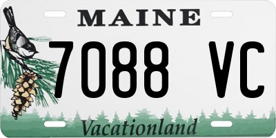 ME license plate 7088VC