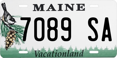 ME license plate 7089SA