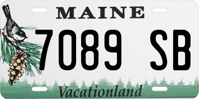 ME license plate 7089SB