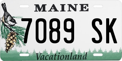 ME license plate 7089SK