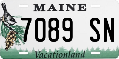 ME license plate 7089SN