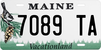ME license plate 7089TA