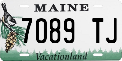 ME license plate 7089TJ