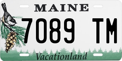 ME license plate 7089TM