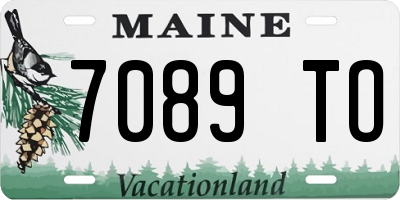 ME license plate 7089TO