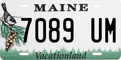 ME license plate 7089UM