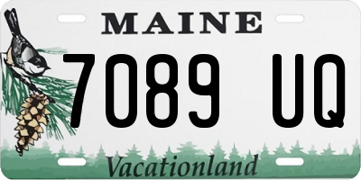 ME license plate 7089UQ