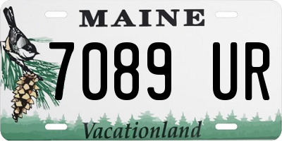 ME license plate 7089UR